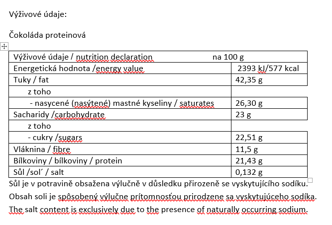 čokoláda-proteinová